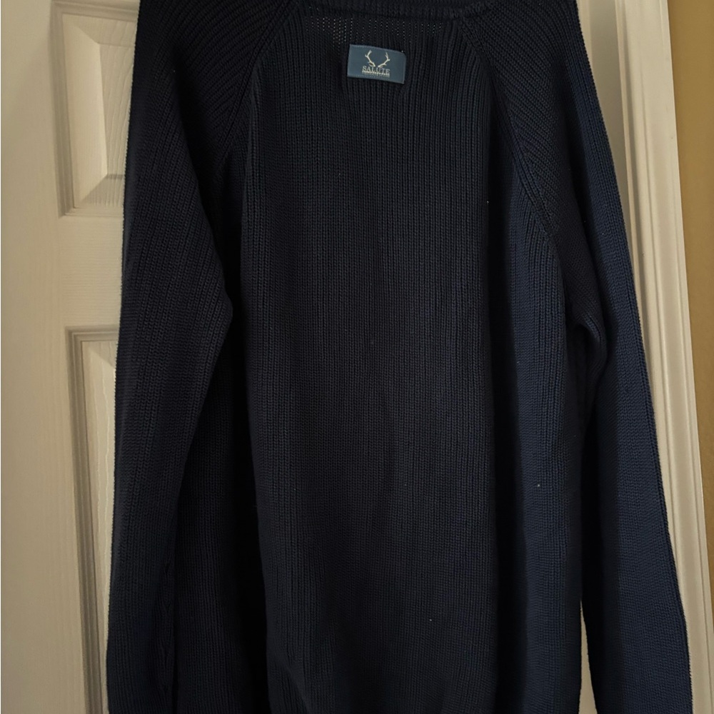 Elegant Navy Cable Knit Crewneck Sweater. Nashville Predators - Picture 4 of 7